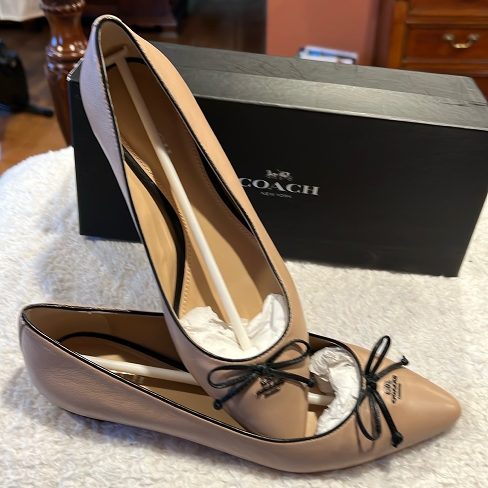 Coach Radient lambskin flat shoes